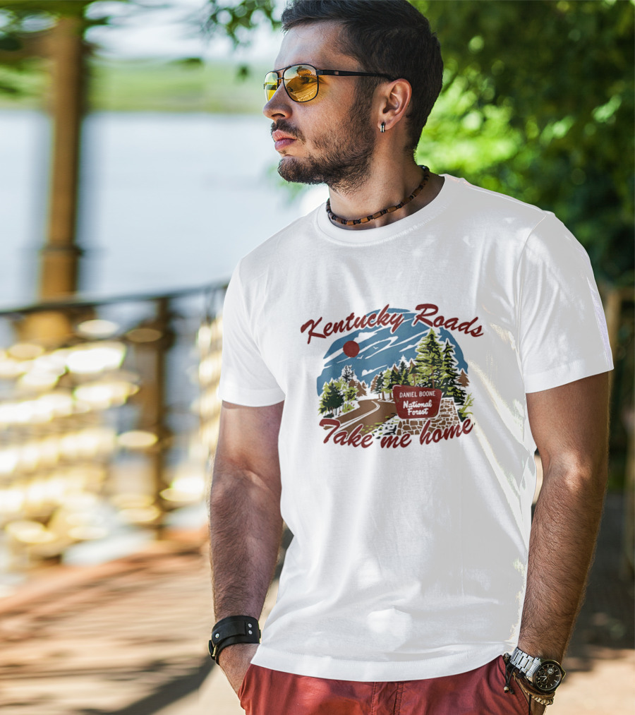 Kentucky Roads Take Me Home Daniel Boone National Forest Scenery T-Shirt