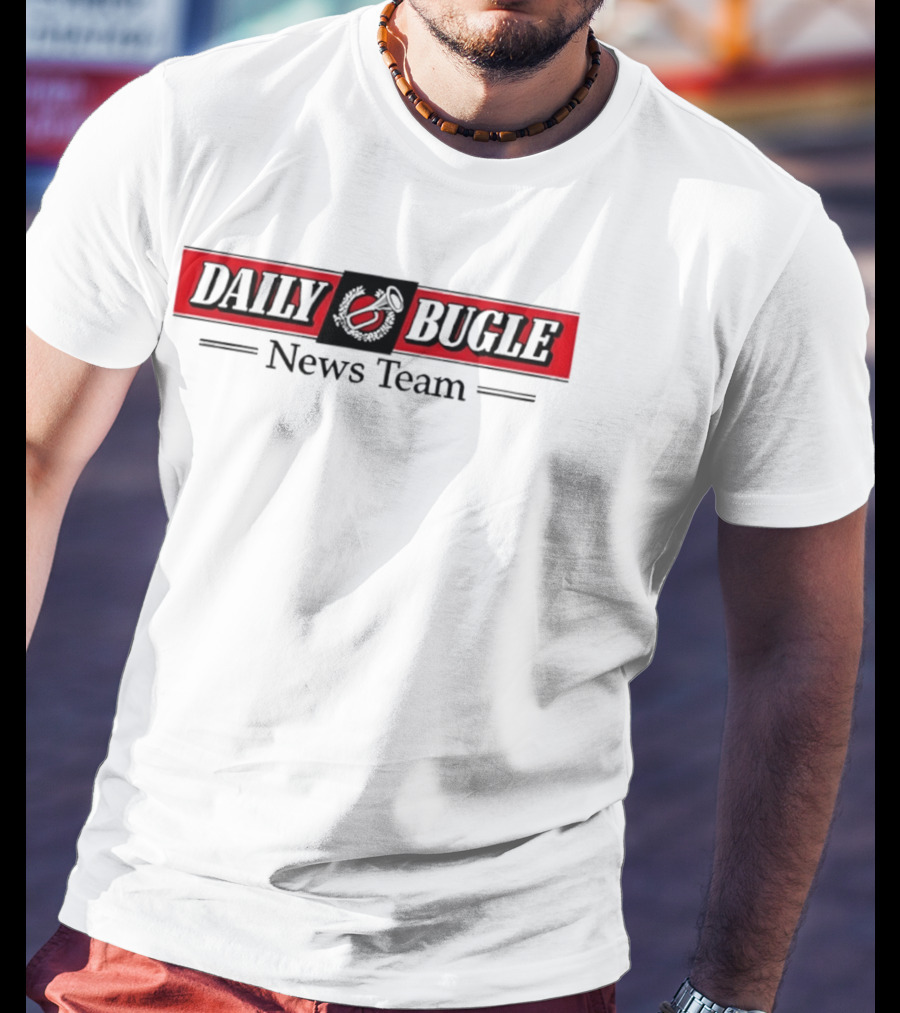 Daily Bugle News Team Logo With Iconic Newspaper T-Shirt