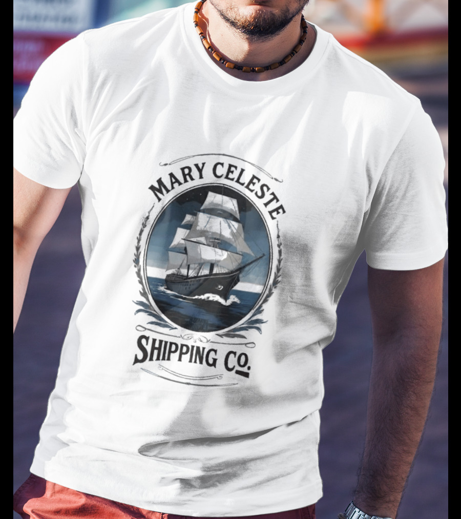 Mary Celeste Shipping Co Sailboat Ocean Adventure T-Shirt