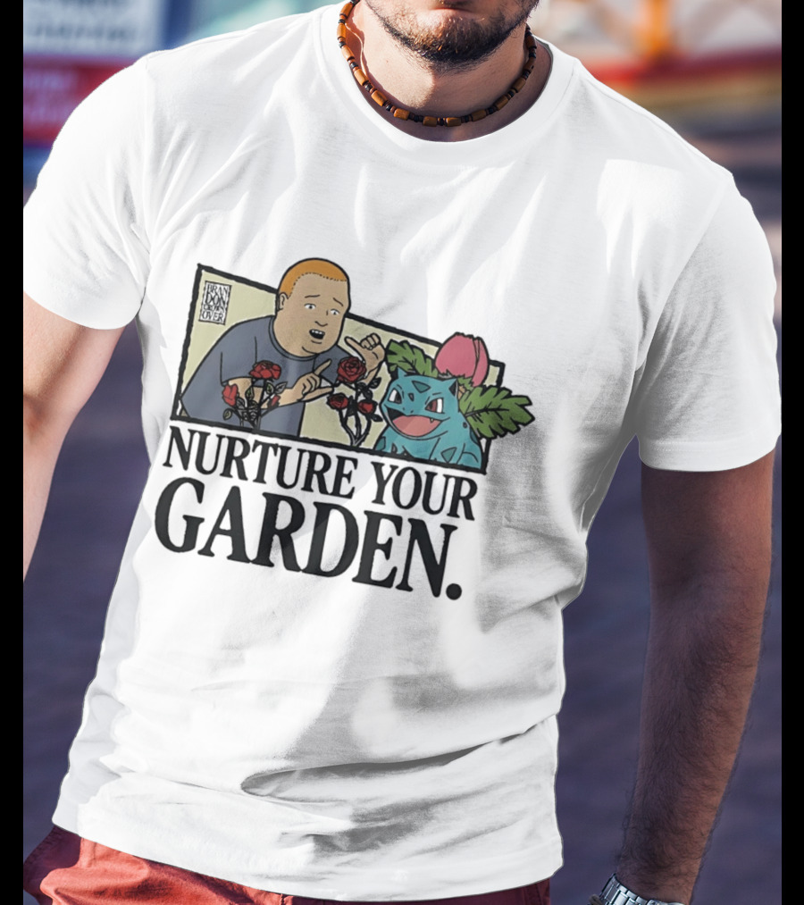 Bobby Hill Ivysaur Roses Nurture Your Garden Cartoon T-Shirt
