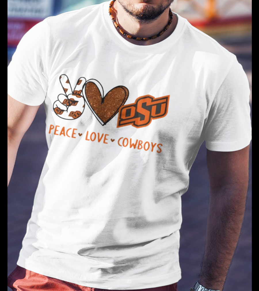 Peace Love OSU Oklahoma State Cowboys T-Shirt