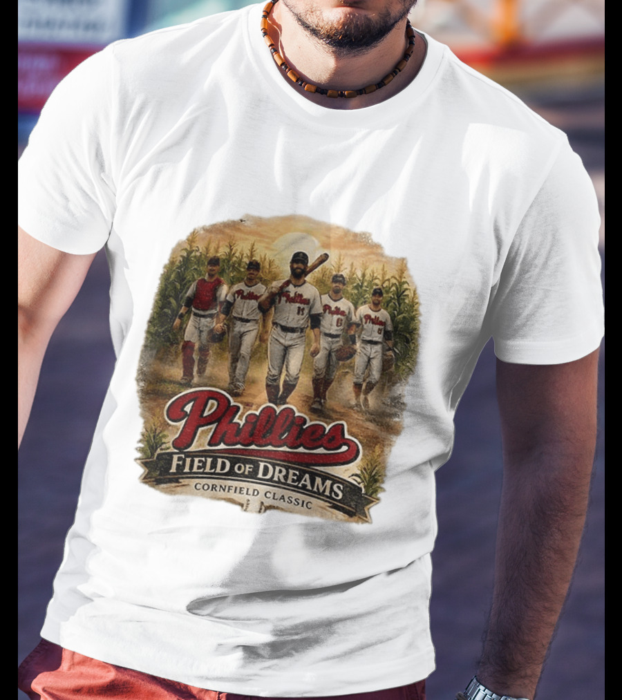 Phillies Field Of Dreams Cornfield Classic Vintage Baseball Magic T-Shirt
