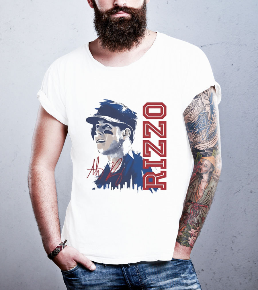 Rizzo Halftone Player Skyline Signatures T-Shirt