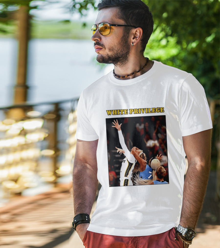 WHITE PRIVILEGE Sophie Cunningham DiJonai Carrington Basketball Confrontation T-Shirt