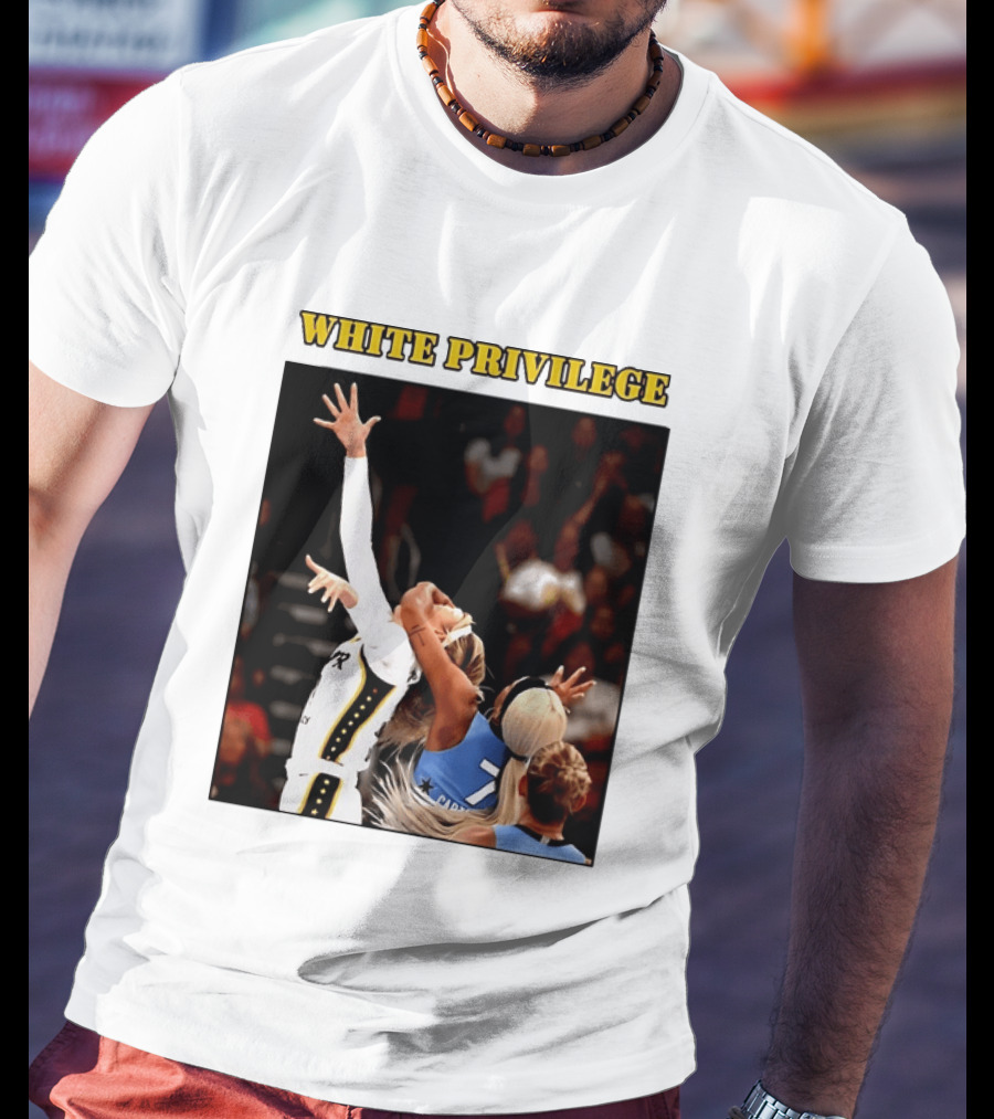 WHITE PRIVILEGE Sophie Cunningham DiJonai Carrington Basketball Confrontation T-Shirt