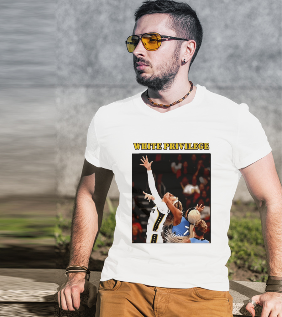 WHITE PRIVILEGE Sophie Cunningham DiJonai Carrington Basketball Confrontation T-Shirt