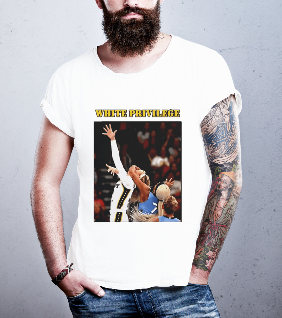 WHITE PRIVILEGE Sophie Cunningham DiJonai Carrington Basketball Confrontation T-Shirt