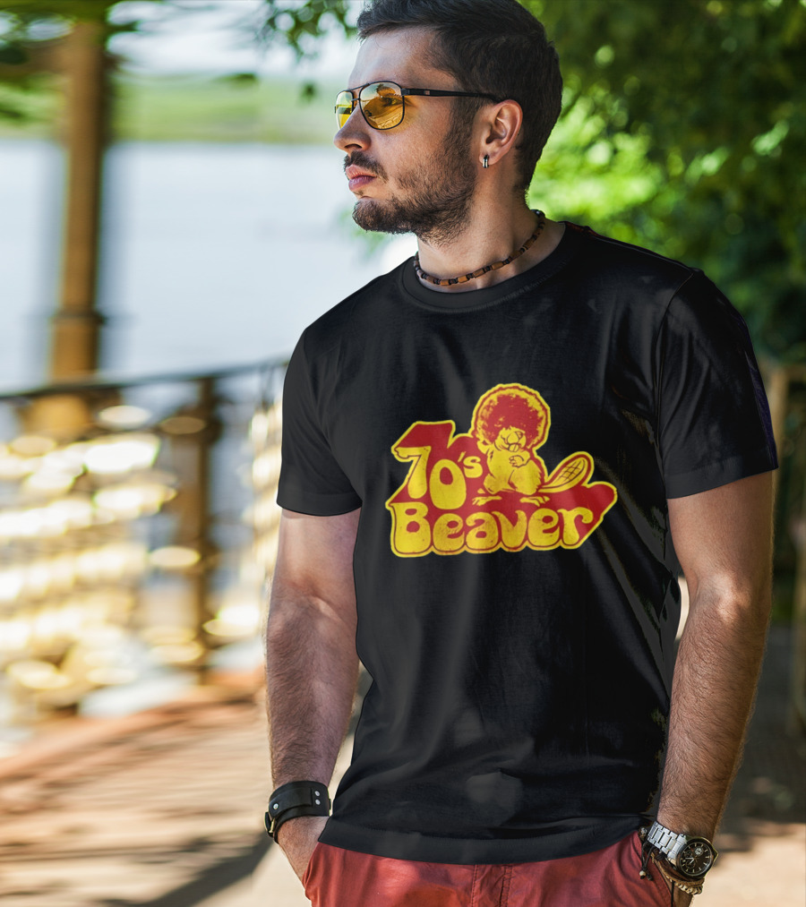 70's Beaver Retro Funky Cartoon T-Shirt