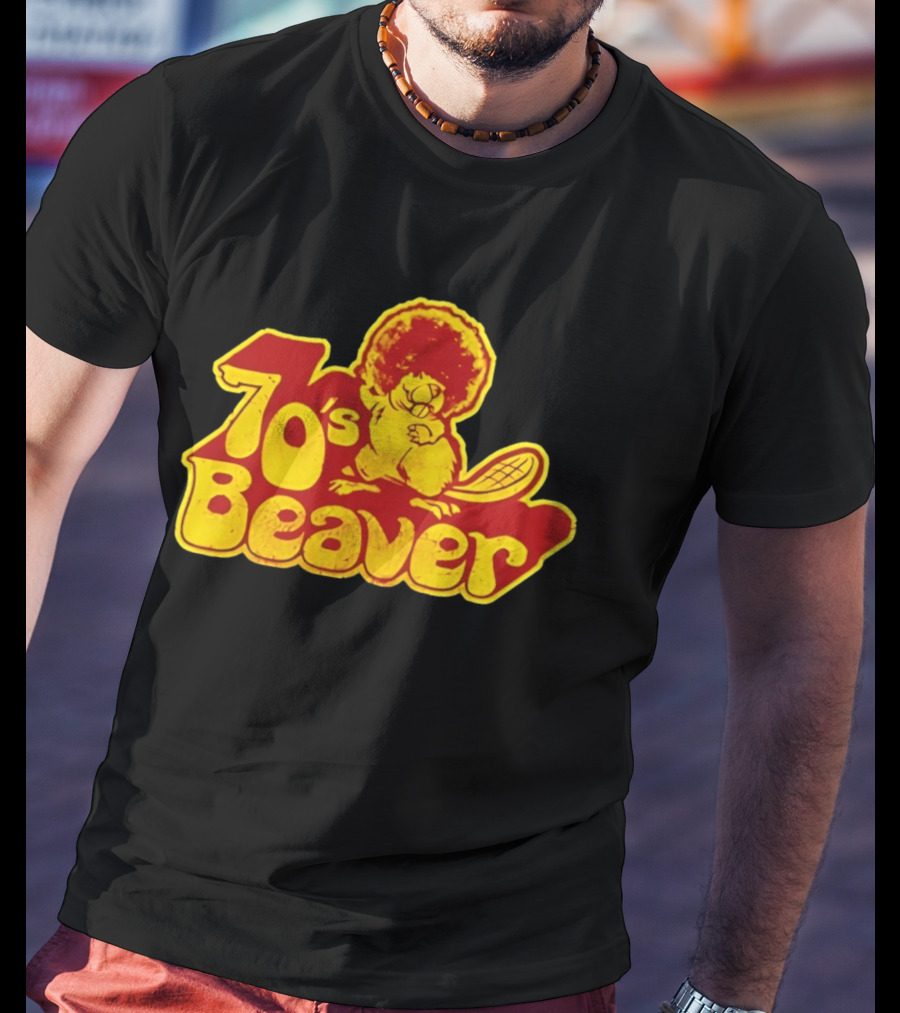 70's Beaver Retro Funky Cartoon T-Shirt