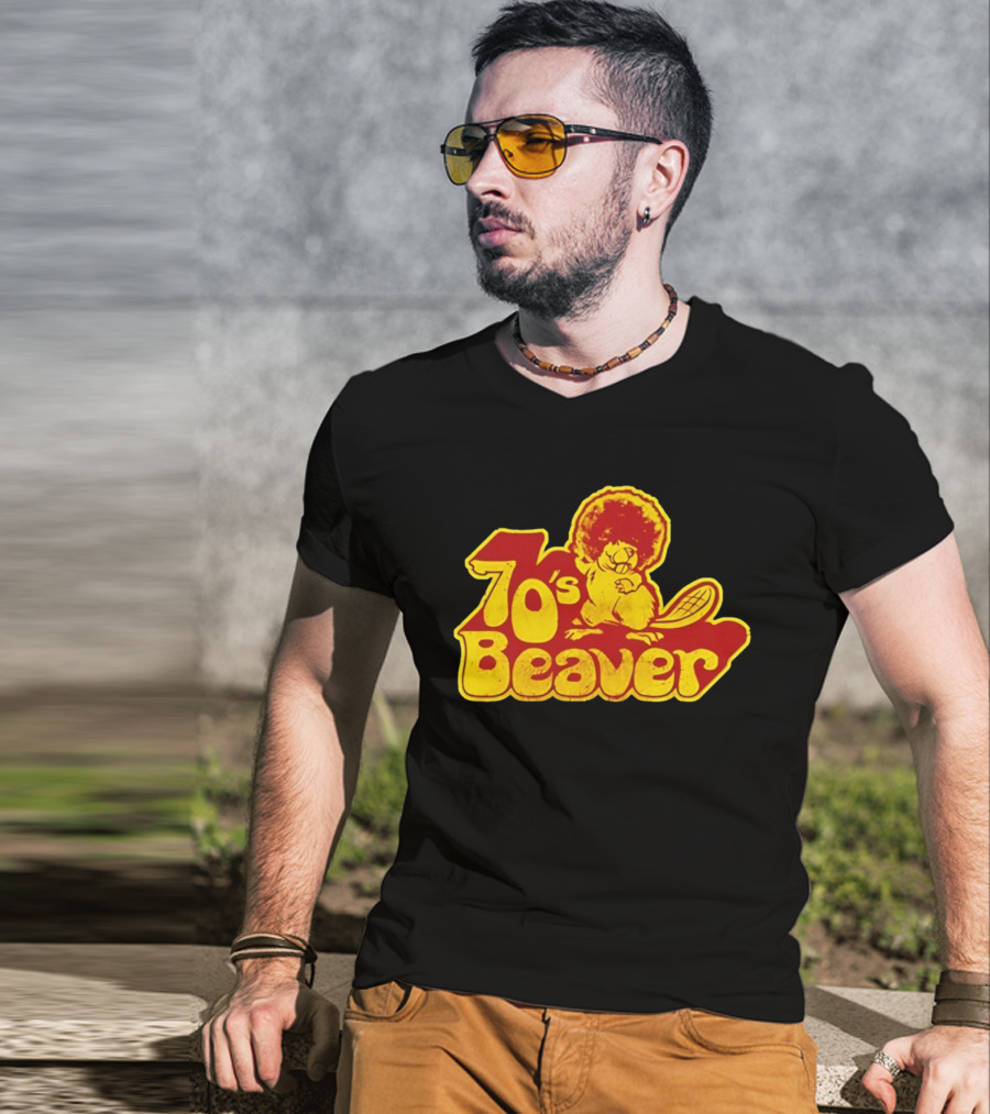 70's Beaver Retro Funky Cartoon T-Shirt