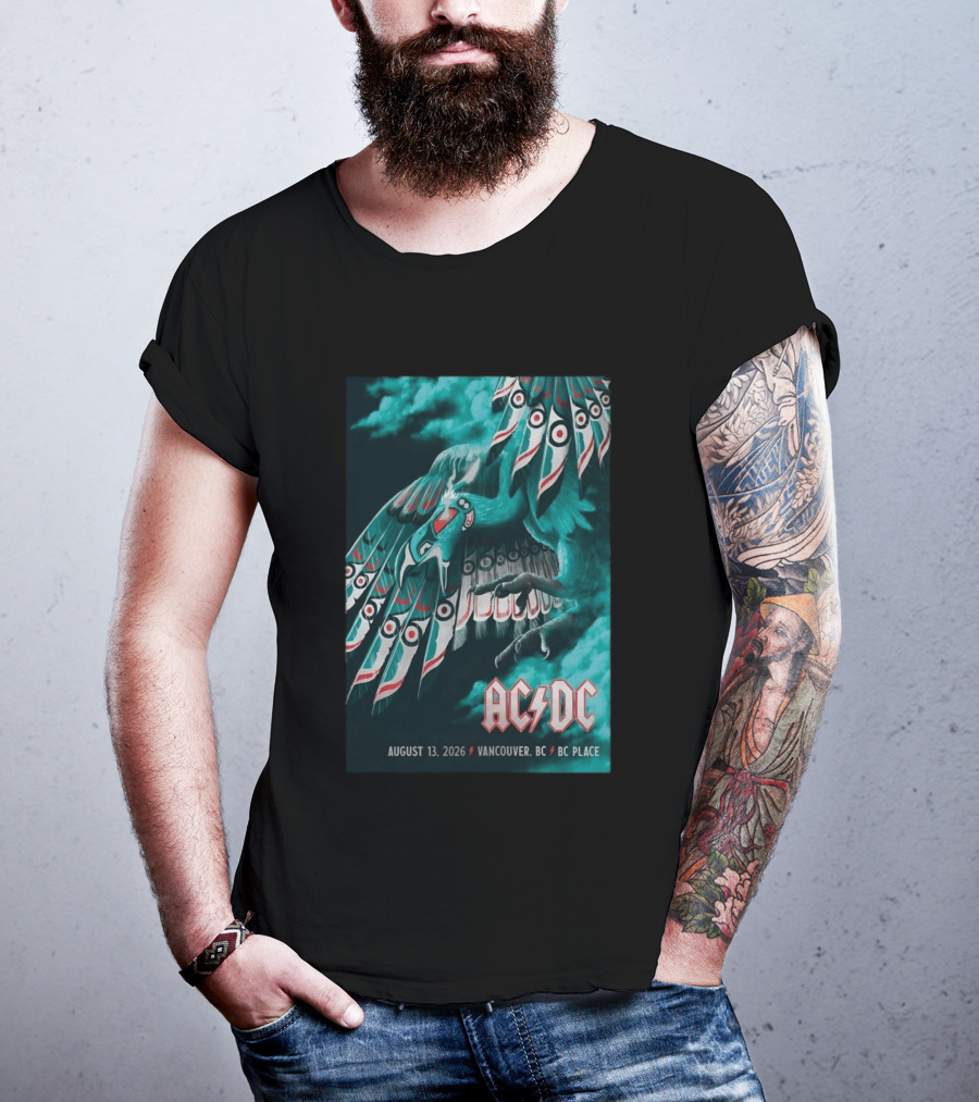 AC DC August 13 2026 Vancouver BC Place T-Shirt