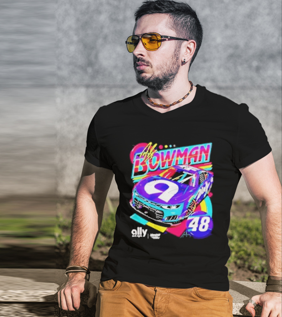 Alex Bowman 48 Ally Hendrick Motorsports Racing Car T-Shirt