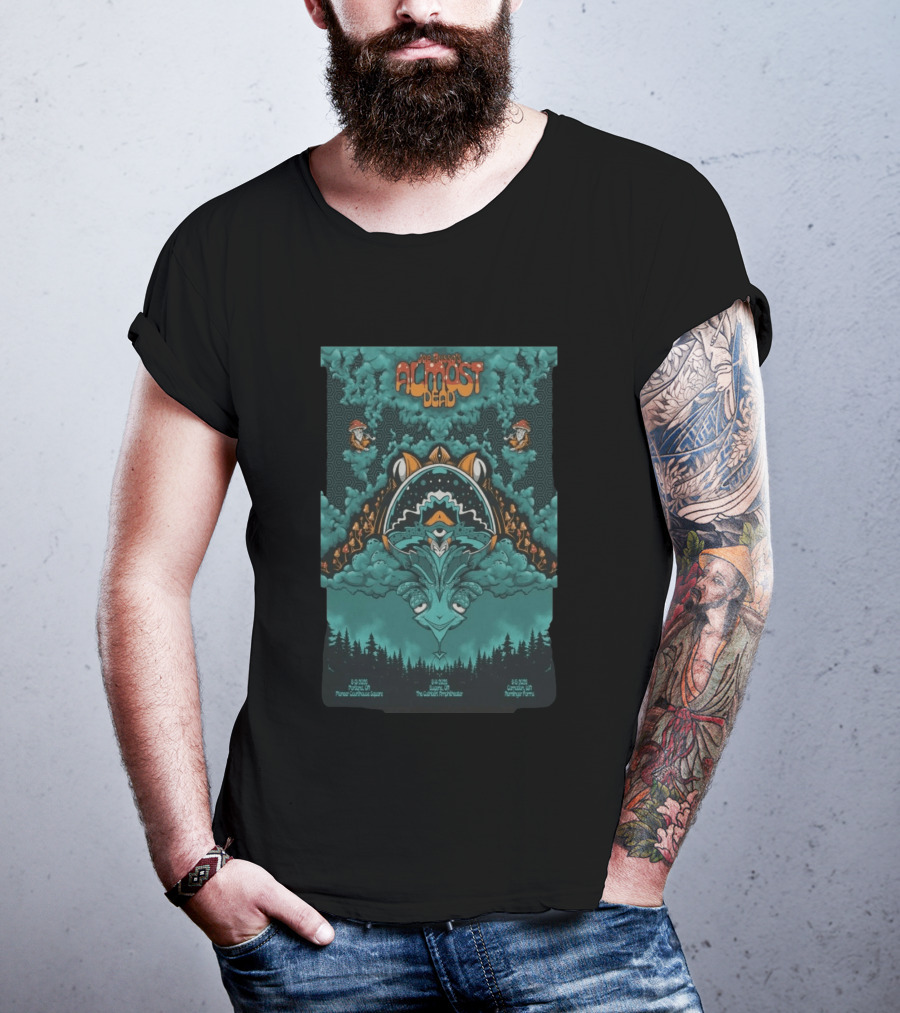 Joe Russo's Almost Dead Tour 2026 Portland Pioneer Courthouse Square Eugene Cuthbert Amphitheater Carnation Remlinger Farms Psychedelic T-Shirt