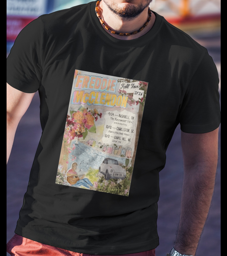 Freddie McClendon Fall Tour 2026 Nashville The Basement Concert T-Shirt