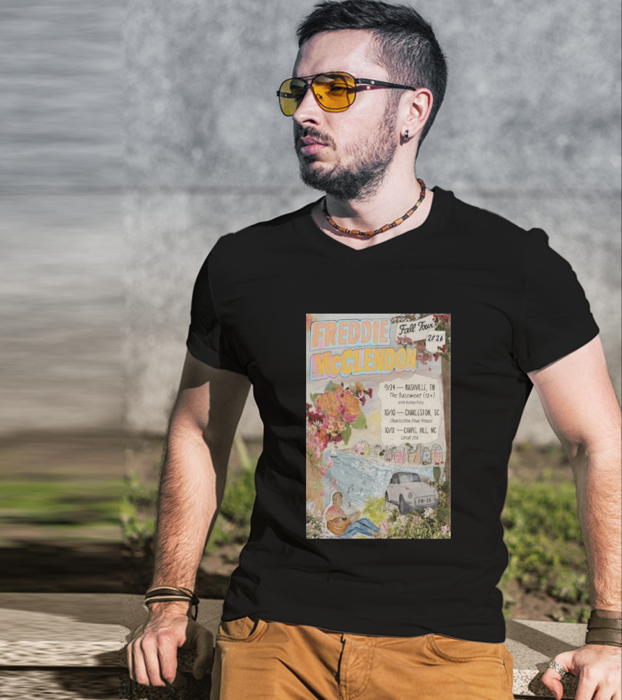 Freddie McClendon Fall Tour 2026 Nashville The Basement Concert T-Shirt