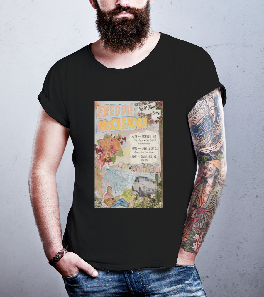 Freddie McClendon Fall Tour 2026 Nashville The Basement Concert T-Shirt