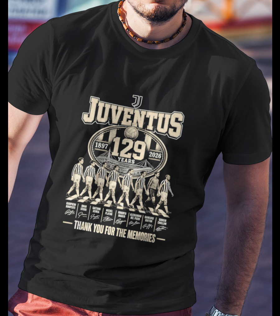 Juventus 129 Years 1897 2026 Thank You For The Memories T-Shirt