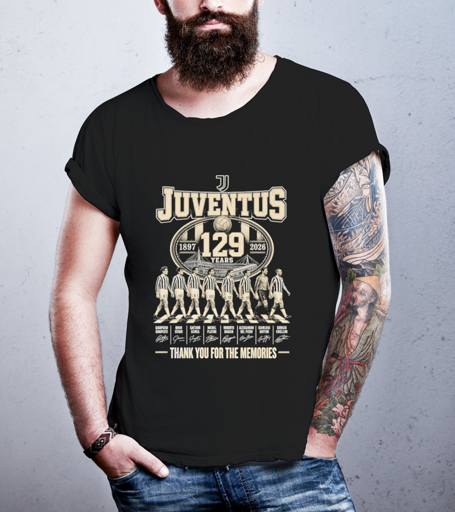Juventus 129 Years 1897 2026 Thank You For The Memories T-Shirt