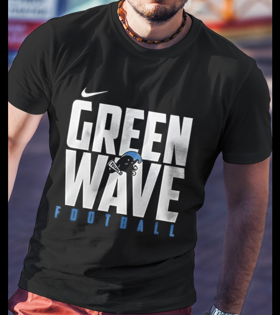Nike Green Wave Football Tulane T-Shirt