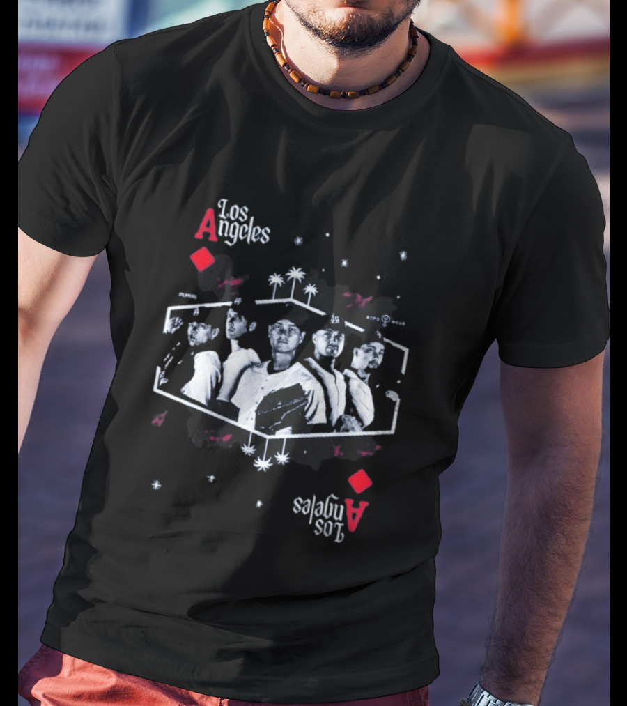 Los Angeles Aces Kike Hernandez Baseball Team Player Lineup T-Shirt