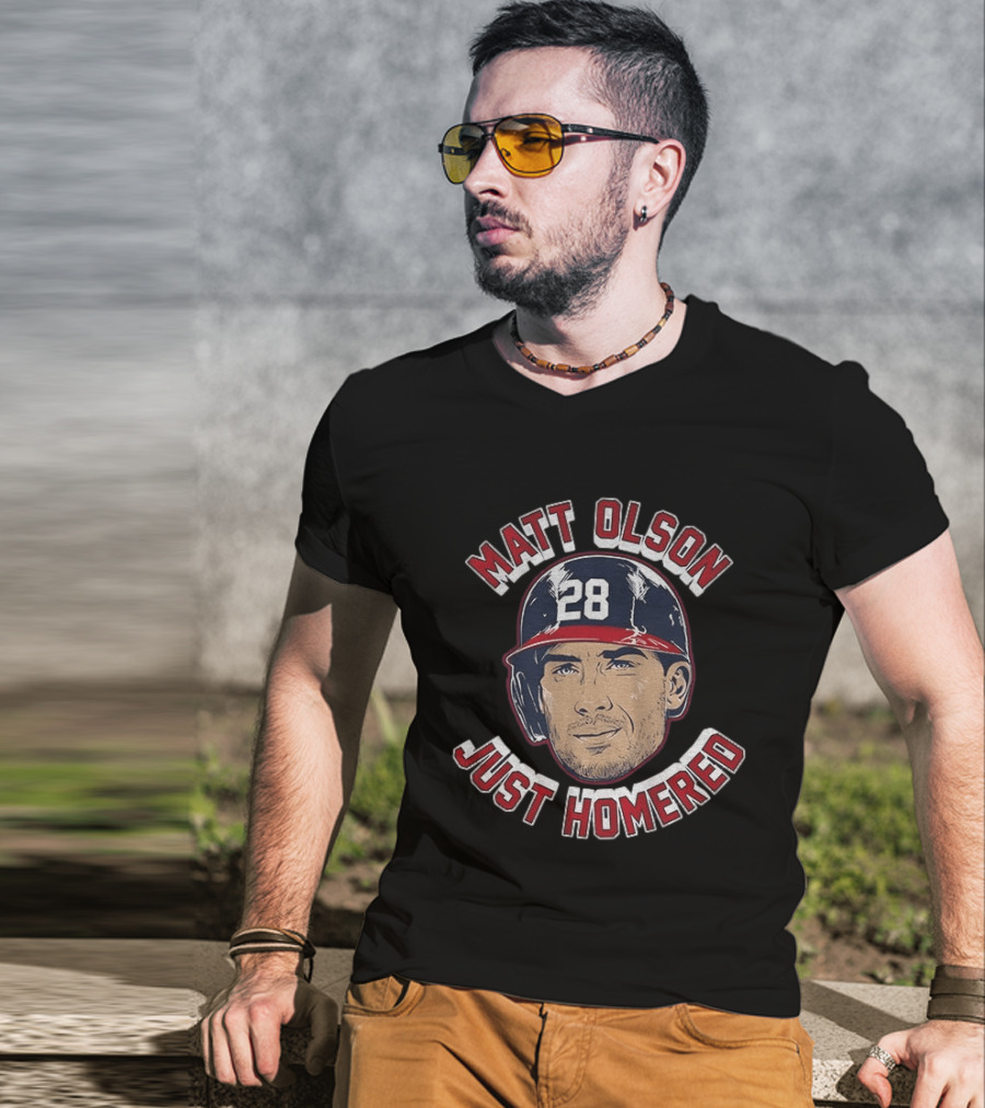 Matt Olson Just Homered Baseball Number 28 Atlanta T-Shirt