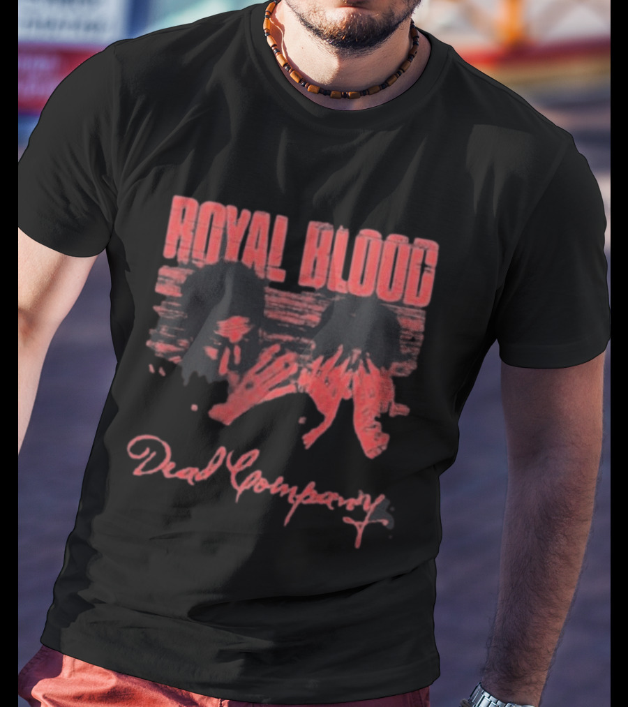 Royal Blood Dead Company Faded Texture Abstract Face T-Shirt
