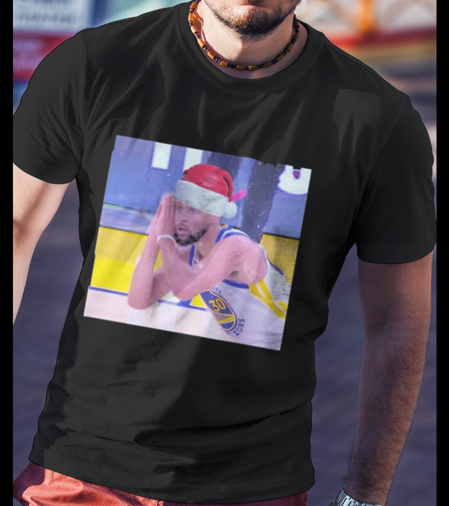 Steph Curry Night Night Xmas 2026 Santa Hat Basketball Fan Holiday T-Shirt