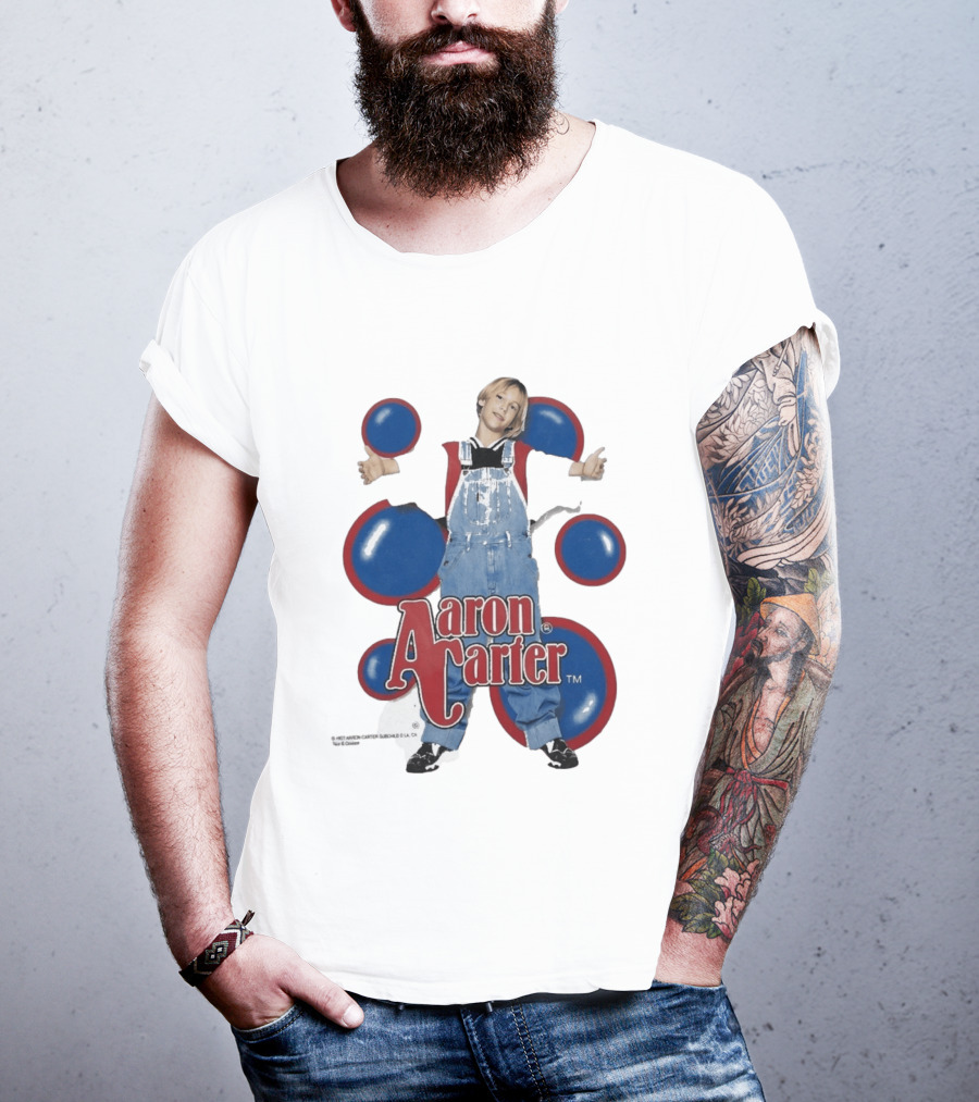 Aaron Carter 90s Overalls Style Pop Music Nostalgia T-Shirt