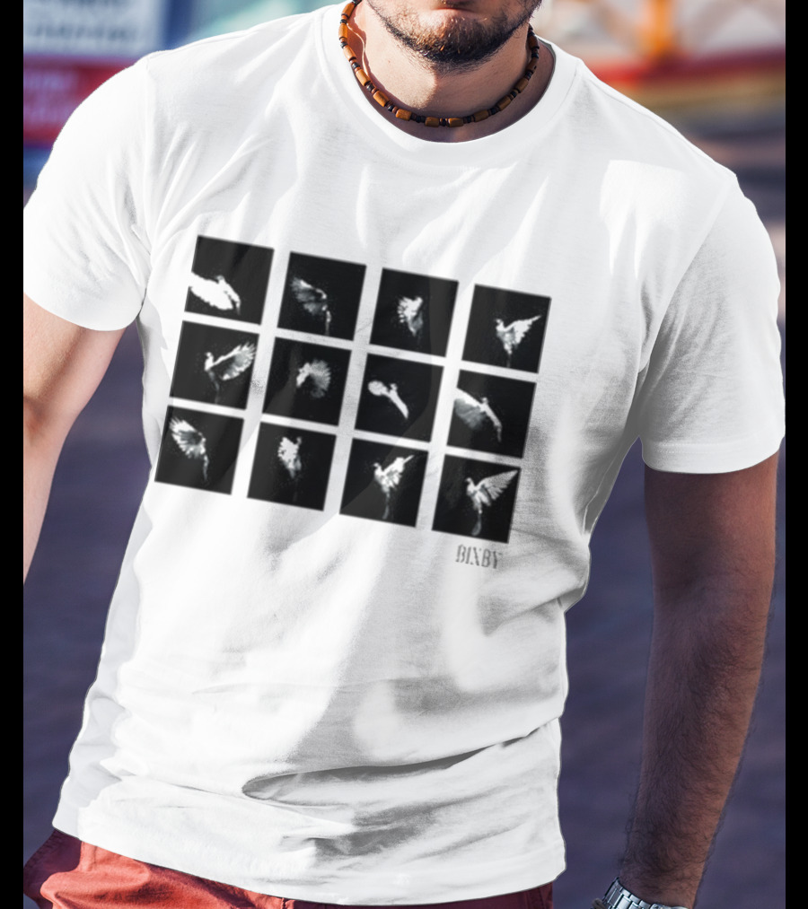 Bixby Doves Tour Music Album Cover Concept With Artistic Bird Motifs T-Shirt
