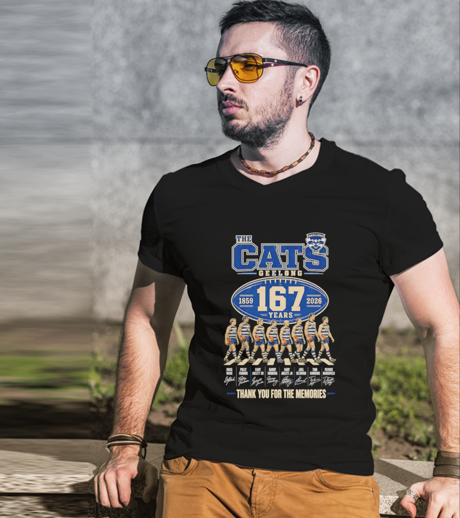 The Cats Geelong 1859 2026 167 Years Thank You For The Memories T-Shirt