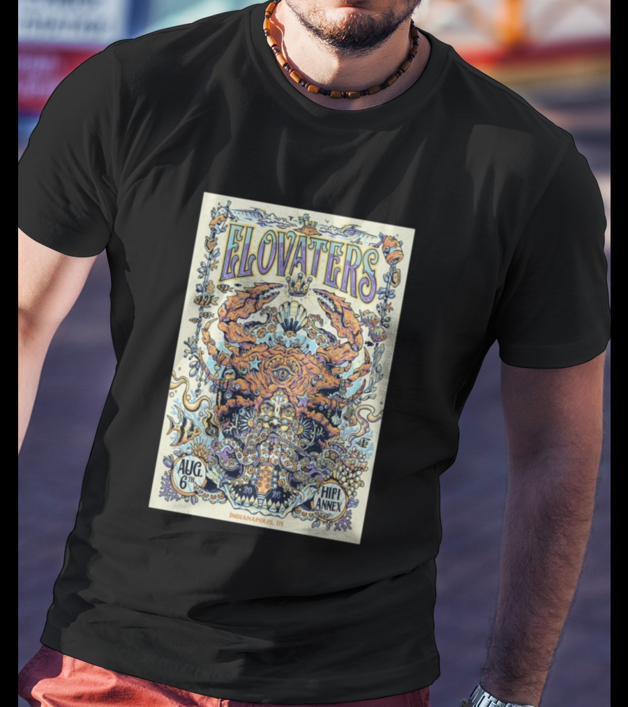 The Elovaters Aug 6 2026 Indianapolis IN Hifi Annex Tour T-Shirt