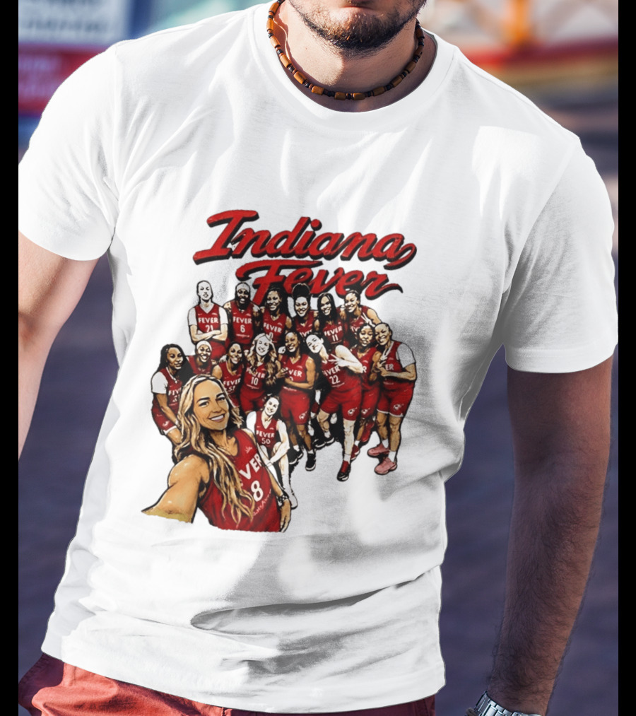 Indiana Fever Team Selfie Caitlin Clark Sophie Cunningham T-Shirt