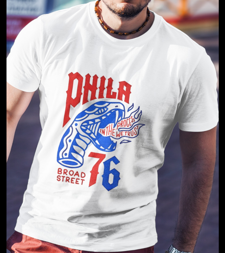 Phila 76 Broad Street In The Process We Trust Serpent T-Shirt