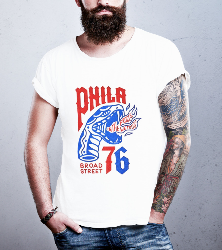 Phila 76 Broad Street In The Process We Trust Serpent T-Shirt