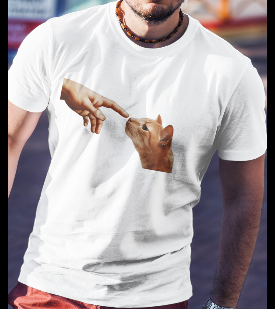 The Creation Of Adam Cat Edition T-Shirt