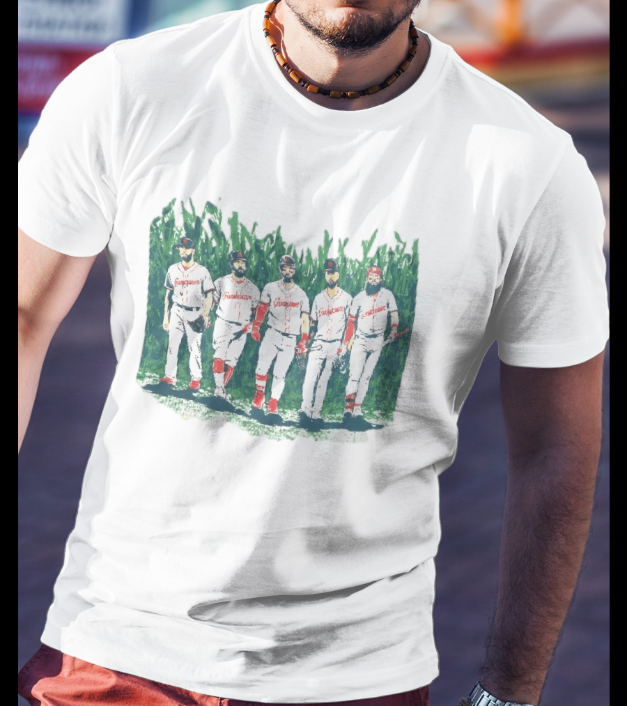 Cleveland Guardians Field Of Dreams Game 2026 Is This Heaven Baseball Players Walking In Cornfield T-Shirt