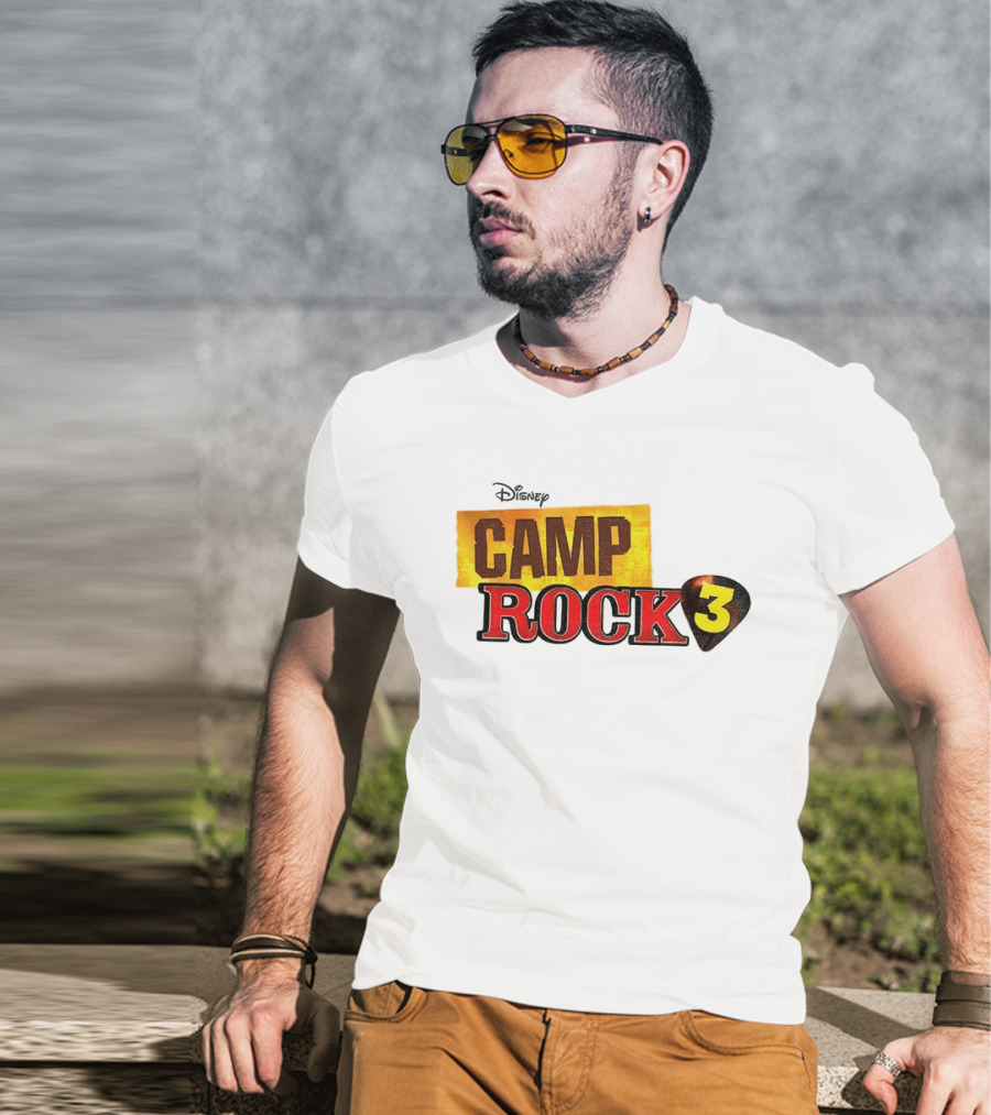 Disney Camp Rock 3 Logo And Guitar Pick T-Shirt