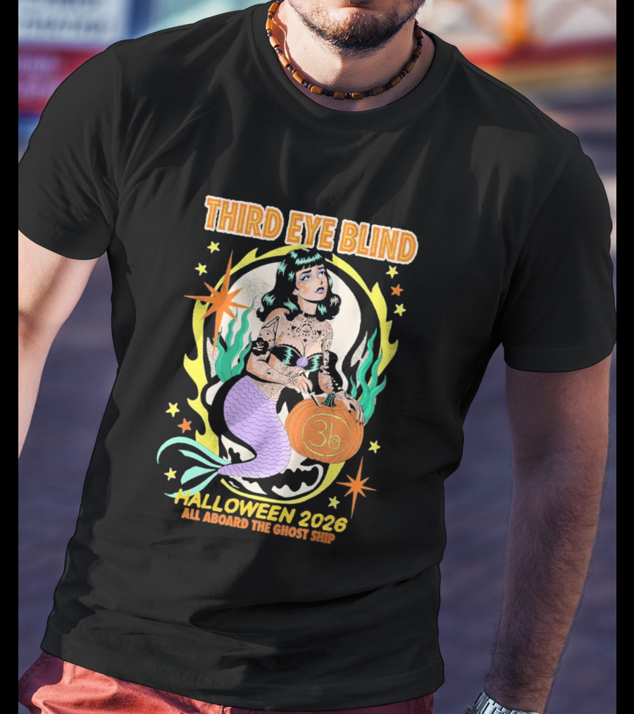 Third Eye Blind Halloween 2026 Mermaid All Aboard The Ghost Ship T-Shirt