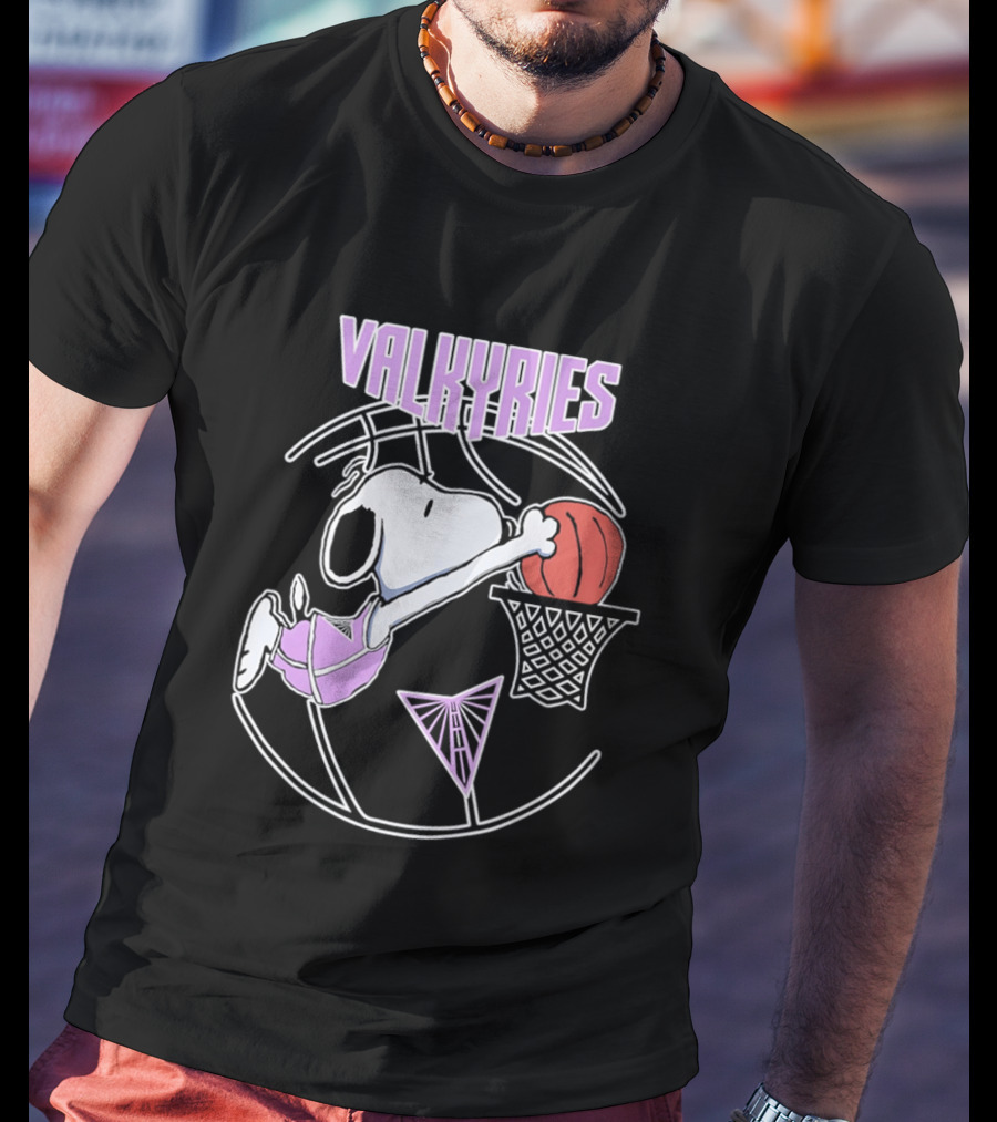 Valkyries Snoopy Basketball Slam Dunk T-Shirt