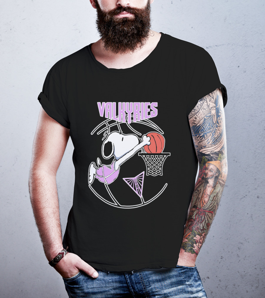 Valkyries Snoopy Basketball Slam Dunk T-Shirt