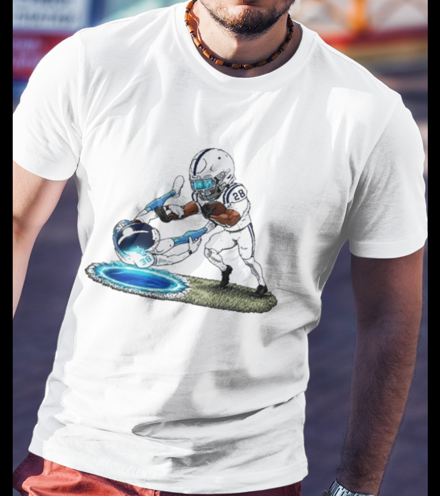 Jonathan Taylor Indianapolis Colts 28 Football Caricature T-Shirt