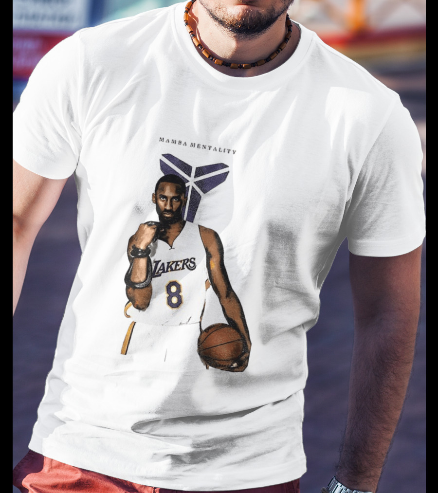 Kobe Bryant Mamba Mentality Los Angeles Lakers 8 Basketball Player T-Shirt