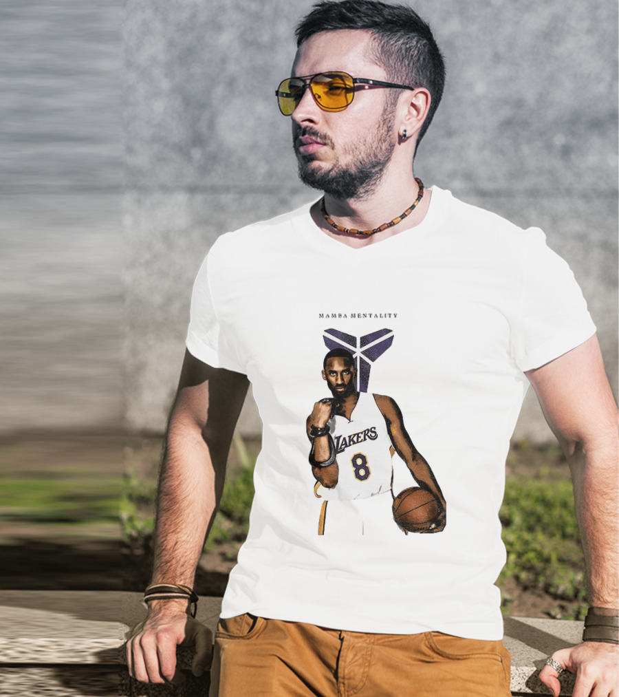 Kobe Bryant Mamba Mentality Los Angeles Lakers 8 Basketball Player T-Shirt