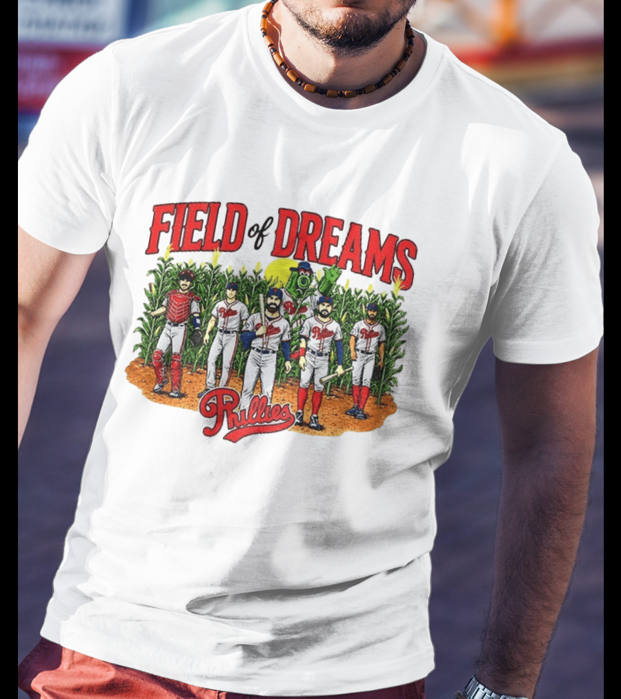 MLB Phillies Field Of Dreams 2026 Dyersville Iowa Cornfield Event T-Shirt