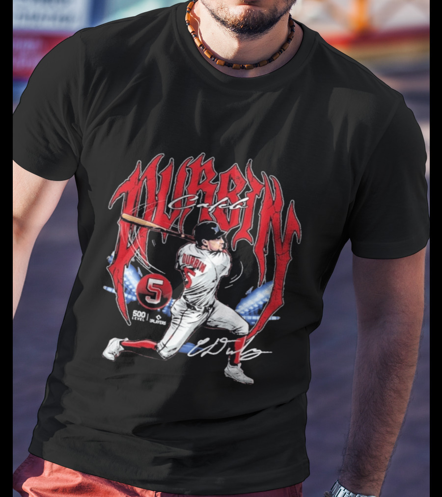 Caleb Durbin 5 Baseball Action Boston Stadium Lights 500 Level Players T-Shirt