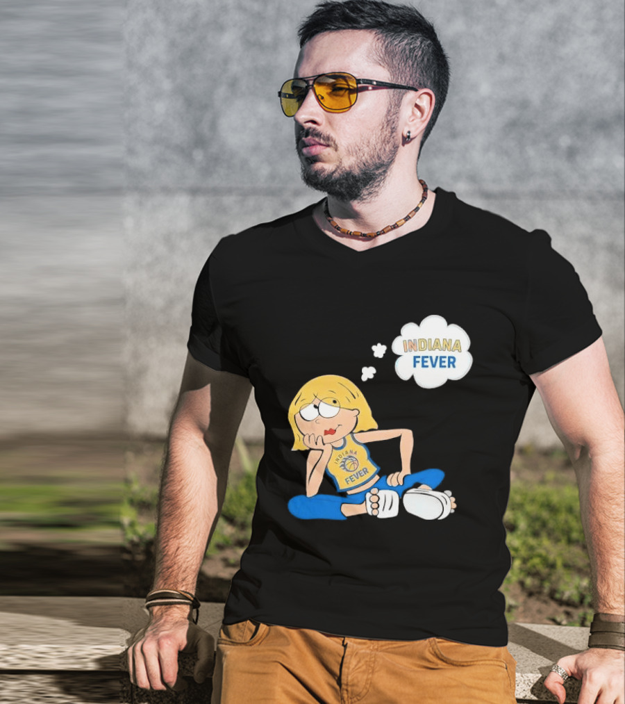 WNBA Indiana Fever Blonde Girl Cartoon Thought Bubble T-Shirt