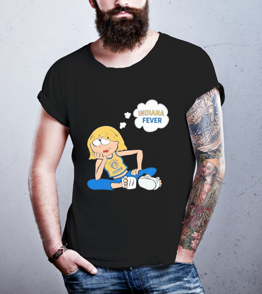 WNBA Indiana Fever Blonde Girl Cartoon Thought Bubble T-Shirt