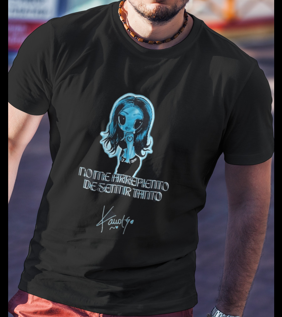 Karol G Electric Blue Glow Y2K No Me Arrepiento De Sentir Tanto T-Shirt