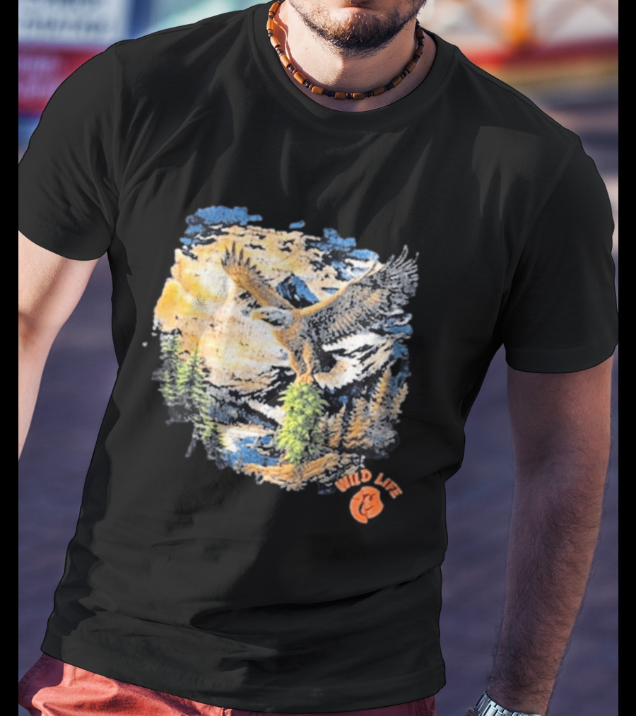 Cookies X Wildlife Soaring Eagle Mountain Scene T-Shirt