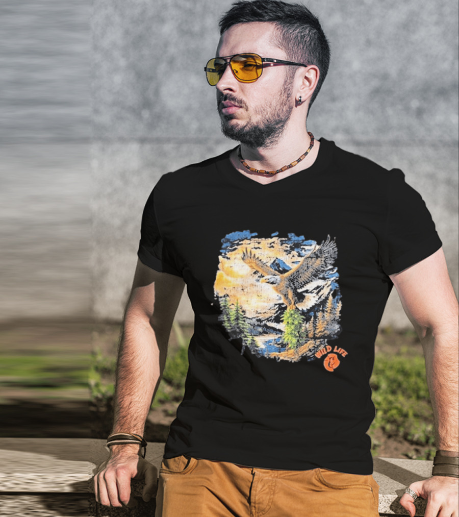 Cookies X Wildlife Soaring Eagle Mountain Scene T-Shirt